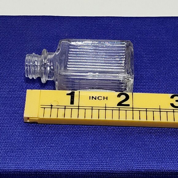 Cutex Ribbed Clear Glass Bottle Cosmetic Antique Collectible Aesthetic 1910s VTG - Picture 8 of 10